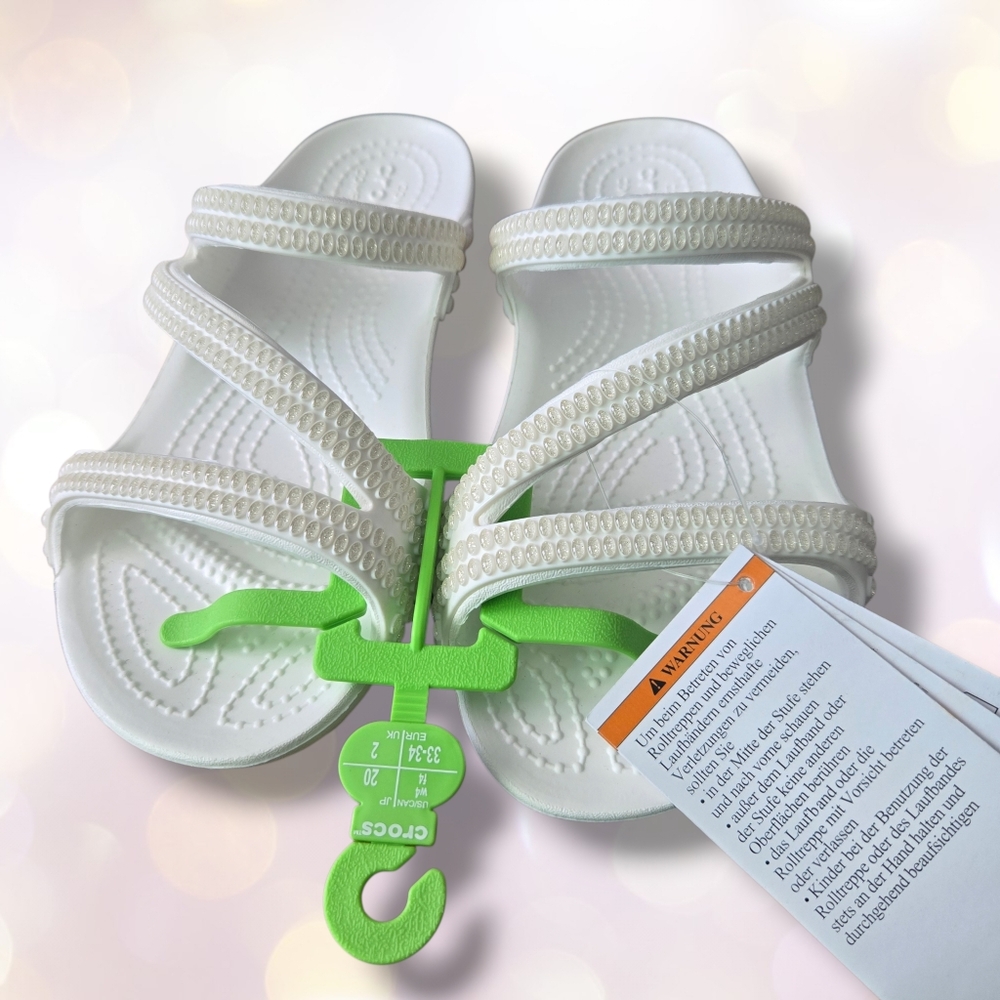 Crocs Kadee II Jewels Sandal Girls Size W4Youth Strappy 211350-50NWT - Picture 1 of 7